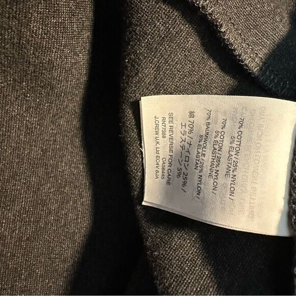 J. CREW Heathered Gray Short Sleeve Structured Peplum Top -  Size Small - Picture 8 of 9